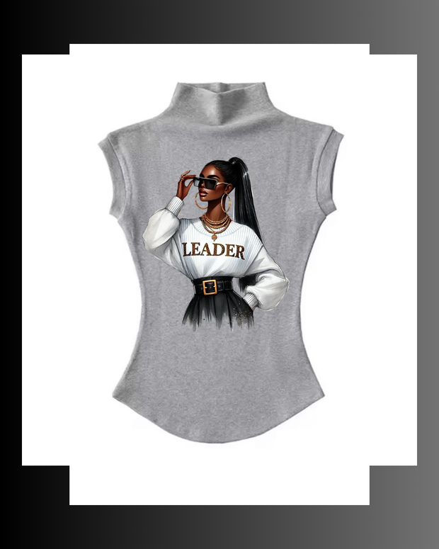 Women Summer Sexy Turtleneck Sleeveless T-Shirts Tops Solid Slim Fit Pullovers