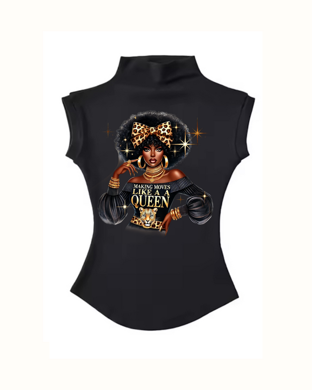 Women Summer Sexy Turtleneck Sleeveless T-Shirts Tops Solid Slim Fit Pullovers