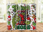 Naughty Grinch Tumblers