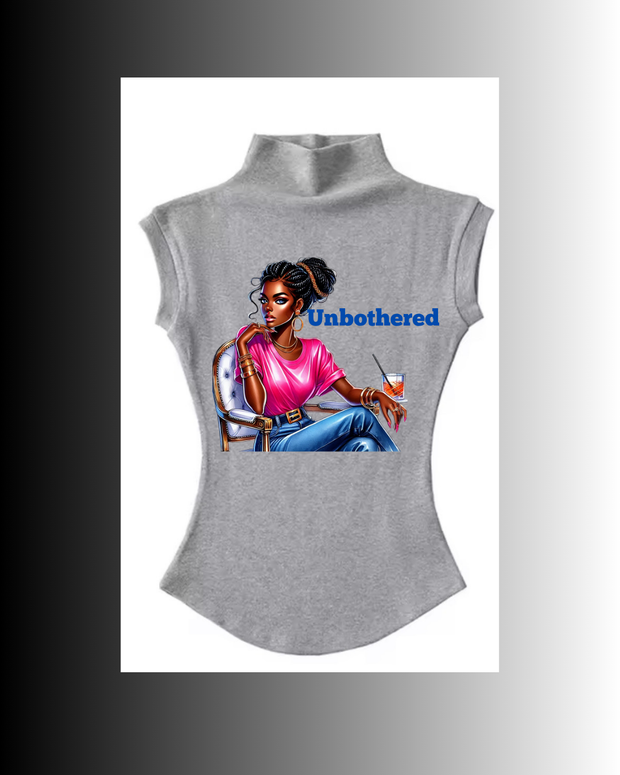 Women Summer Sexy Turtleneck Sleeveless T-Shirts Tops Solid Slim Fit Pullovers