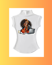Women Summer Sexy Turtleneck Sleeveless T-Shirts Tops Solid Slim Fit Pullovers